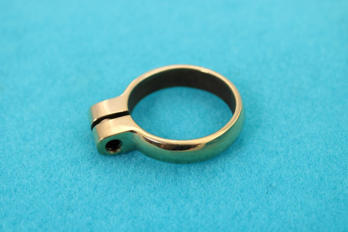 Carburetor Flange Clamp Jawa 250 350 Pérák 500 OHC, Polished Brass