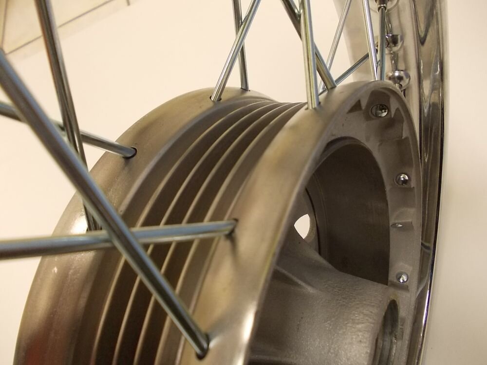 Rebuilt Front Wheel JAWA 250/350 Swingarm Zinc Spokes