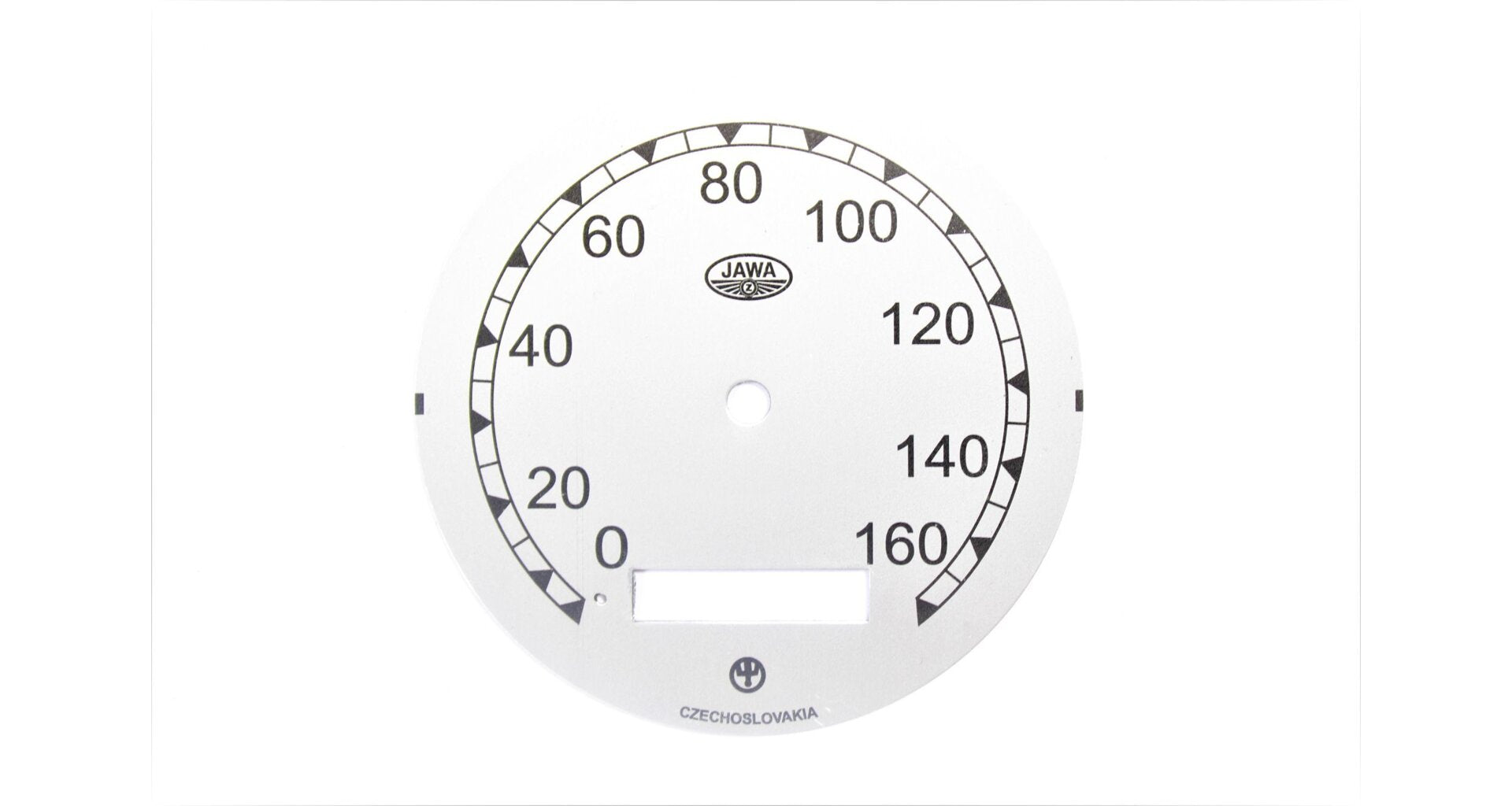 Speedometer dial Jawa Pérák Ogar up to 160km/h (zbrojovka)