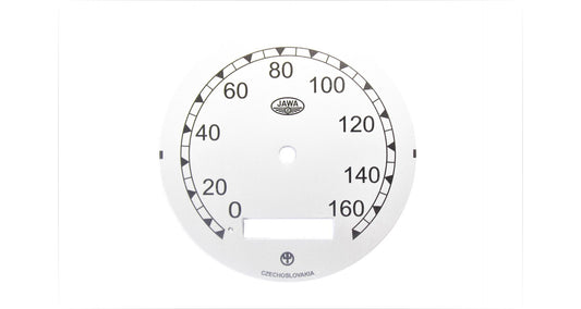 Speedometer dial Jawa Pérák Ogar up to 160km/h (zbrojovka)