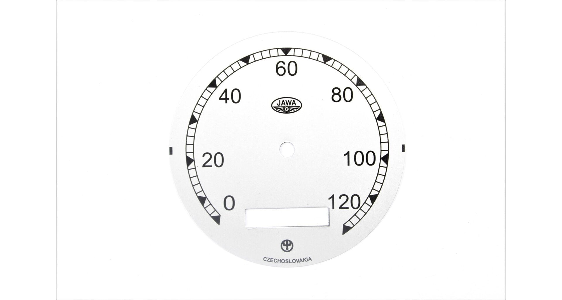 Speedometer dial Jawa Pérák zbrojovka up to 120km/h