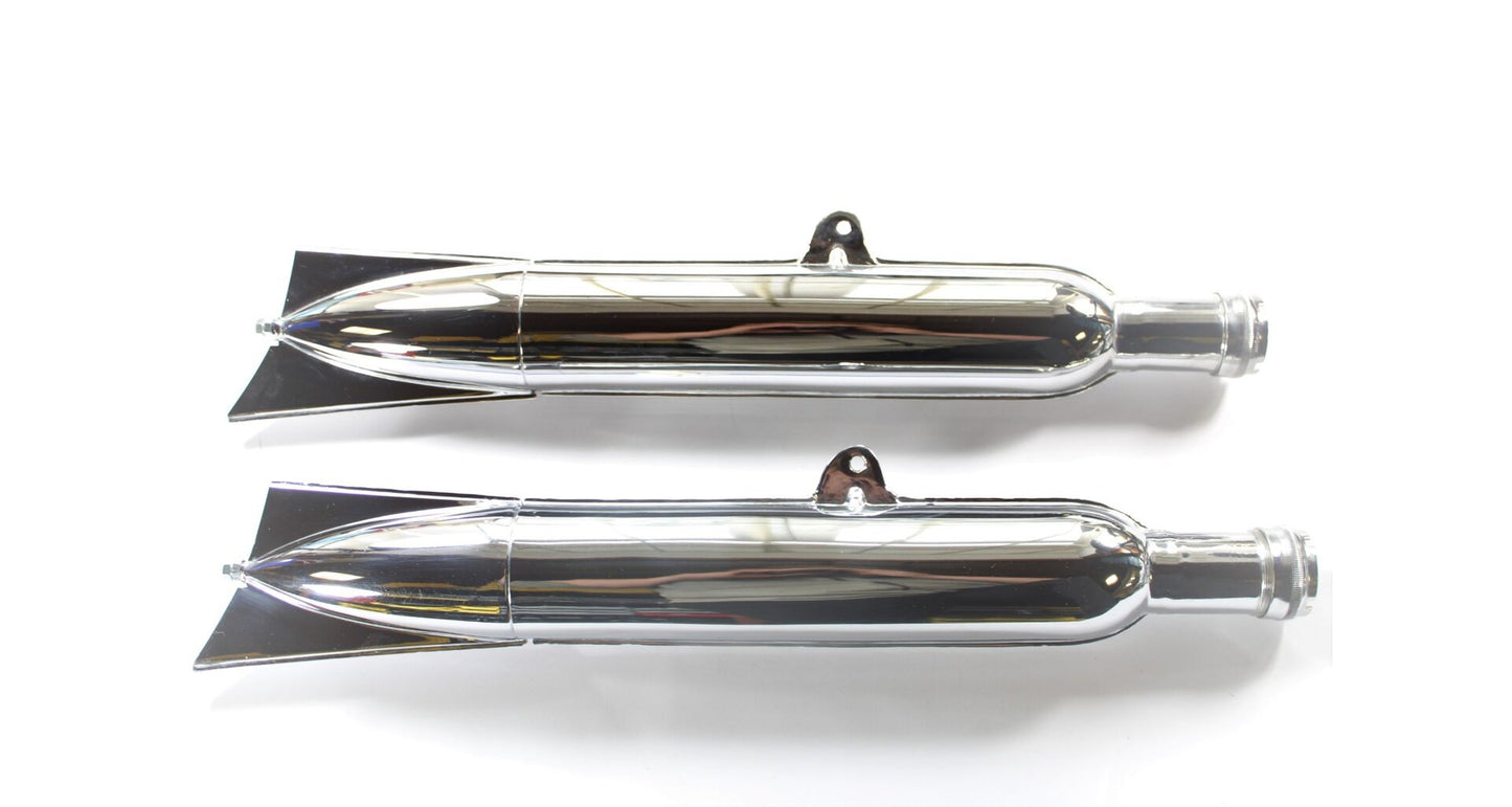 Fishtail exhausts Jawa Pérák, nut-mounted version