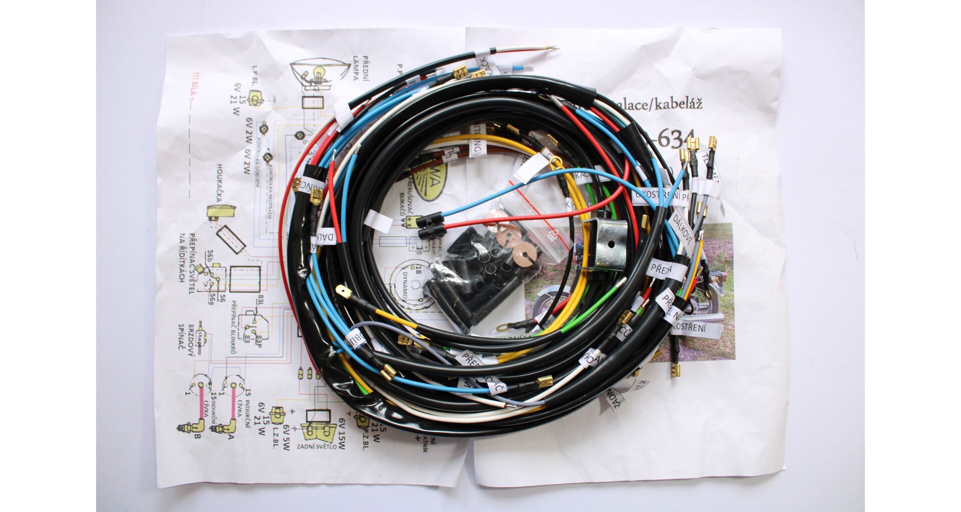 Wiring Harness Jawa 350 634 Two-Gauge for VAPE