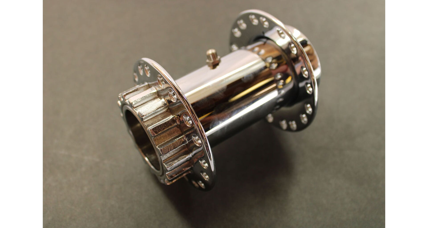 Jawa Pérák wheel hub complete, chrome, communist type