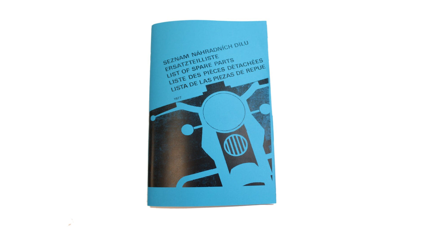 Spare Parts Catalog Jawa 350 Type 634, 1977