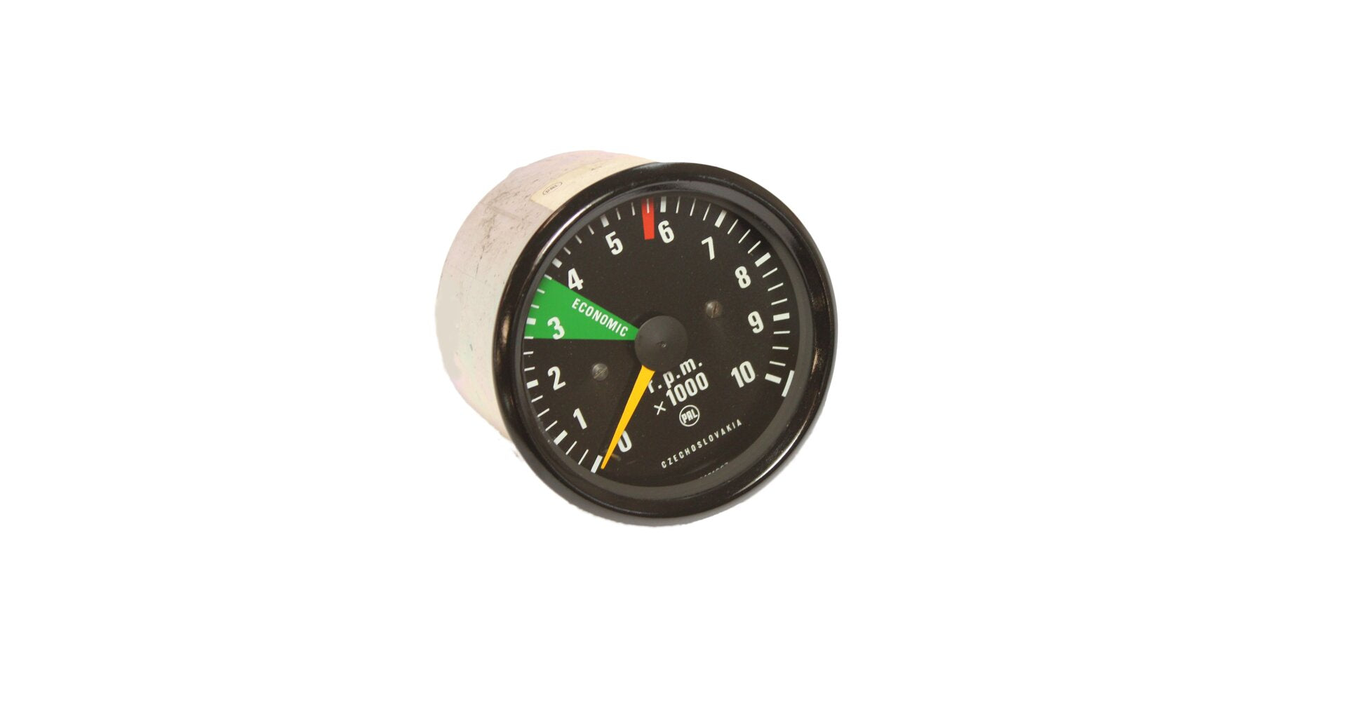 Refurbished tachometer Jawa 350 black bezel, yellow needle economic