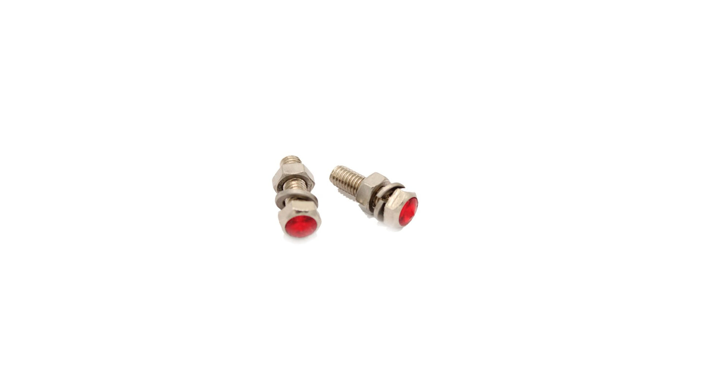 Red License Plate Screws M5 Set