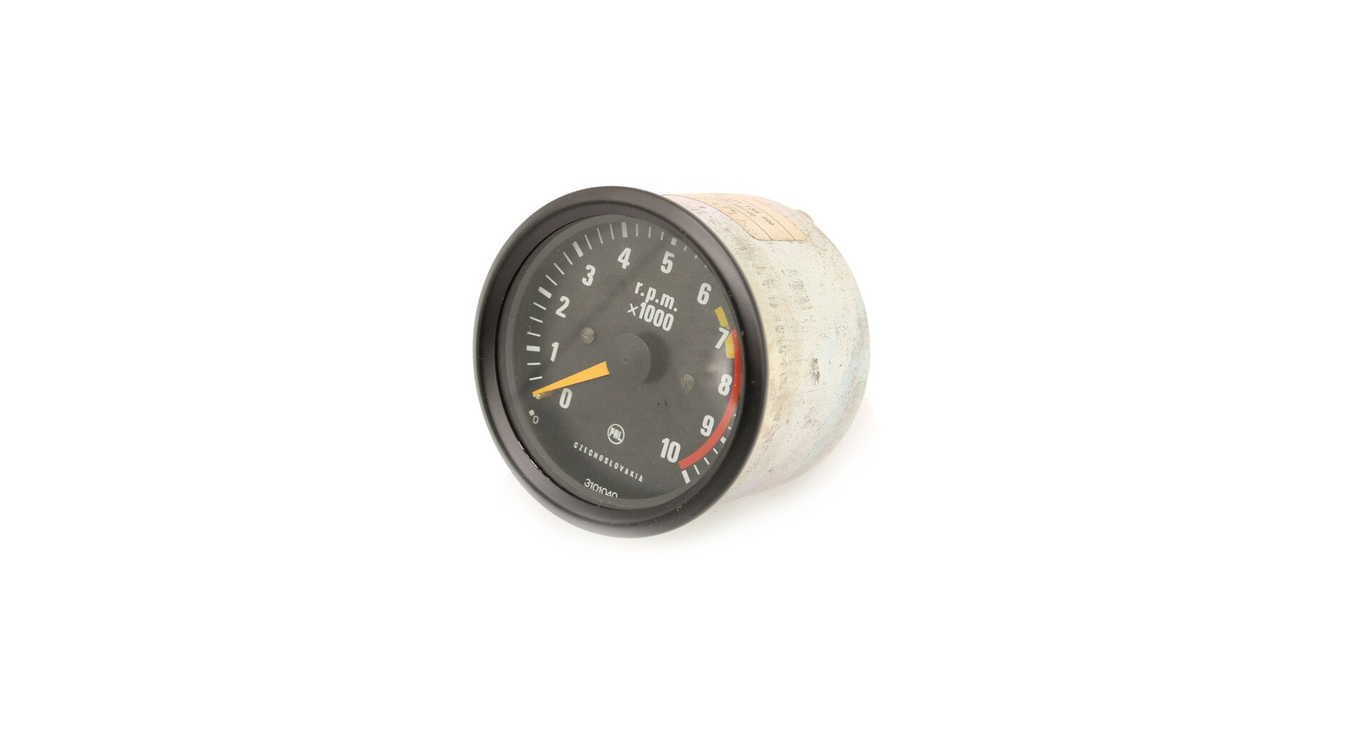 Refurbished tachometer Jawa 350 black bezel, yellow needle