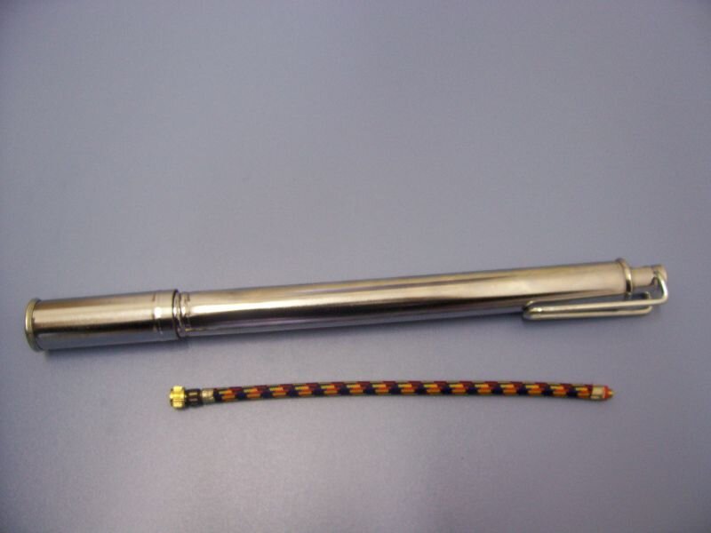 Chrome Motorcycle Hand Pump 35cm Velobel