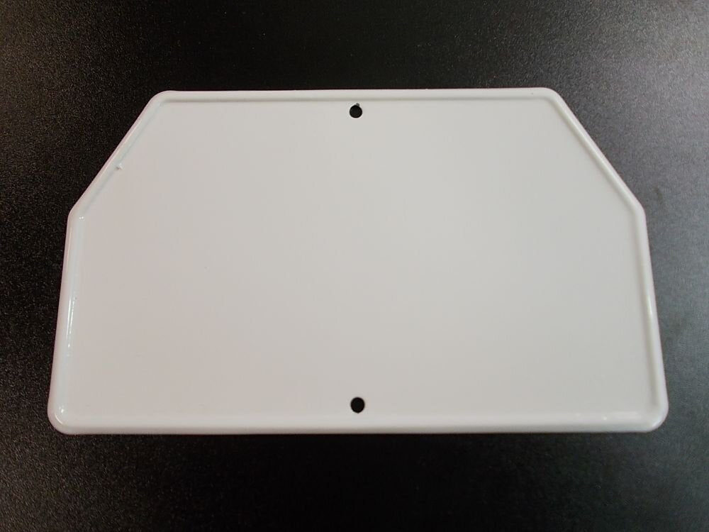 White Rear License Plate Mount Panel Kývačka