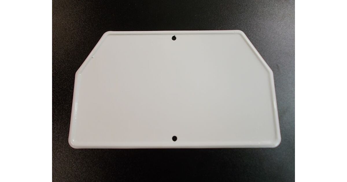 White Rear License Plate Mount Panel Kývačka
