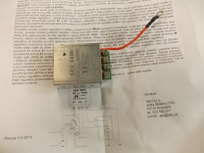 Electronic Voltage Regulator AEV 6V 100W Positive