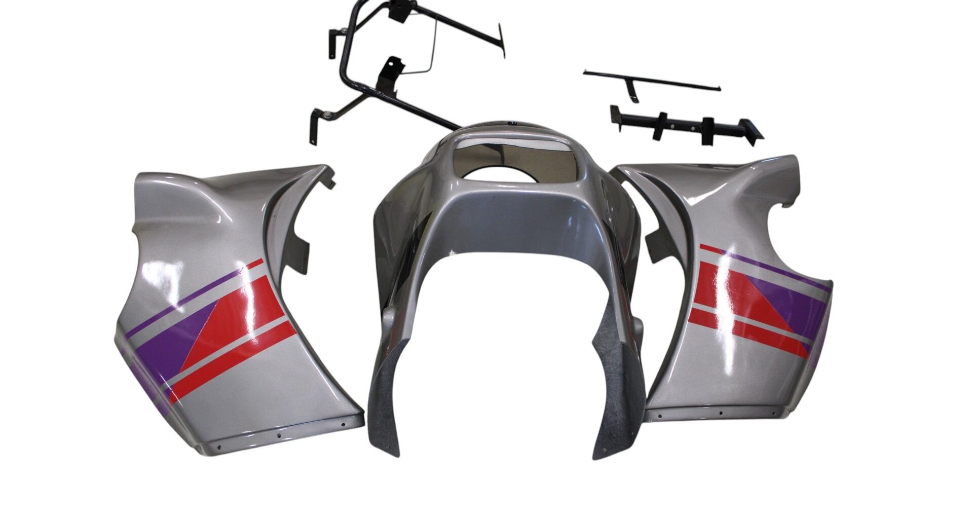 Fairing Set Jawa 350/640 Sport Silver, Nearly Complete
