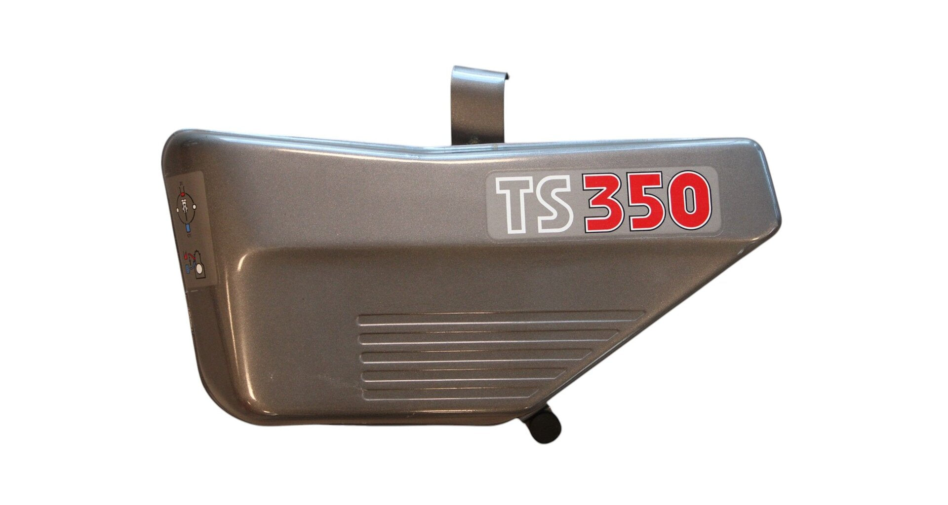 Side toolbox Jawa 638 left, silver with sticker