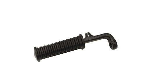 Left footrest Jawa 634, fixed, black, incl. rubber, Mototechna